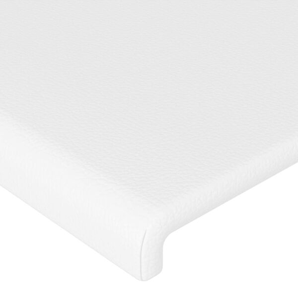 vidaXL Kopfteil Wei&szlig; 100x5x118/128 cm Kunstleder