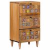 vidaXL Sideboard mit Speicher Natur 40 x 33,5 x 75 cm Massivholz Mango