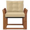 vidaXL Outdoor-Sofagarnitur Massives Akazienholz und Textilene Natur