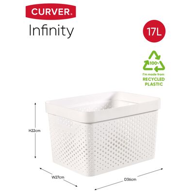 Curver Infinity Aufbewahrungsboxen 4 Stk. mit Deckel 11+17 L Weiß