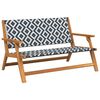 vidaXL Gartenst&uuml;hle mit Tisch 3 pcs Schwarz 90 x 45 x 40 cm