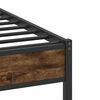 vidaXL Bettgestell ohne Matratze R&auml;uchereiche 100x190 cm Holzwerkstoff