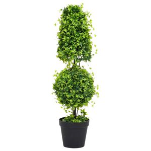 vidaXL K&uuml;nstlicher Buchsbaum mit Topf Gr&uuml;n 100 cm