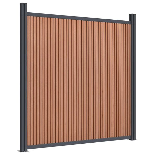 vidaXL Zaunelement Braun 1737x186 cm WPC