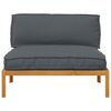 vidaXL Sofa Set Uni Anthrazit 120 x 92 x 69 cm Massivholz Akazie