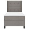 vidaXL Boxspringbett mit Matratze mit Kopfteil Taupe 90 x 190 cm Stoff