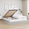 vidaXL Bettgestell mit Matratze mit Matratze 2 pcs Wei&szlig; PVC