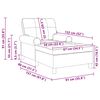 vidaXL Lounge-Liege mit Kissen Hellgrau 91 x 157 x 91 cm Samt