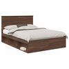 vidaXL Bettrahmen Braun Eichen-Optik 140 x 200 cm Massives Kiefernholz