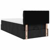 vidaXL Ottoman-Bett mit Matratze Schwarz 90x200 cm Stoff