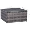 vidaXL 7-tlg. Garten-Lounge-Set mit Kissen Poly Rattan Grau
