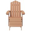 vidaXL Adirondack-Gartenstuhl mit Hocker & Tisch HDPE Braun