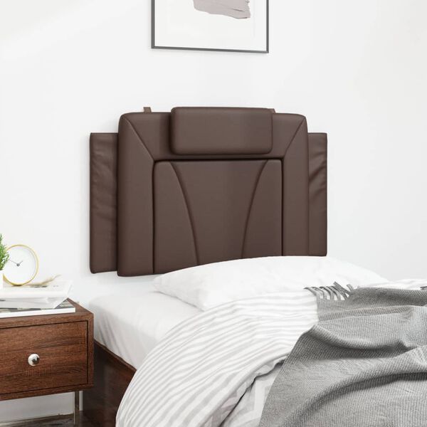 vidaXL Kopfteil-Kissen "Viana" Braun 80 cm Kunstleder