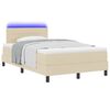 vidaXL Boxspringbett mit Matratze Creme 120 x 190 cm Stoff