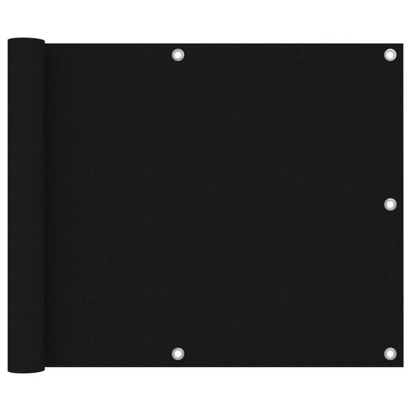 vidaXL Balkon-Sichtschutz Schwarz 75x500 cm Oxford-Gewebe