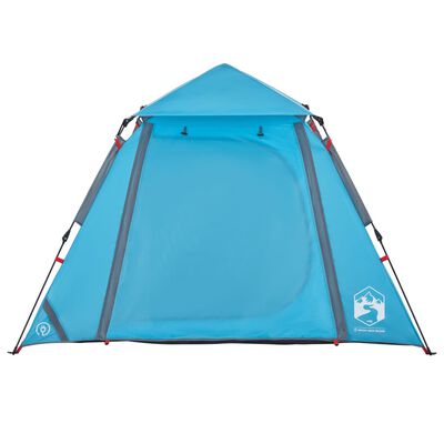 vidaXL Kuppel-Campingzelt 4 Personen Blau Quick Release