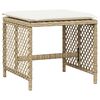 vidaXL 11-tlg. Garten-Essgruppe mit Kissen Beige Poly Rattan