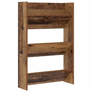vidaXL Schuhschrank mit Regal Altholz 60 x 18 x 90 cm Holzwerkstoff