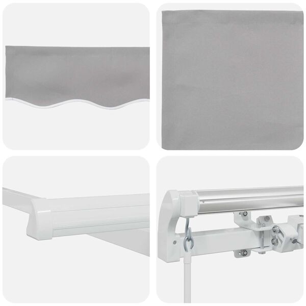 vidaXL Markise Hellgrau 300 x 250 x 165 cm Polyester