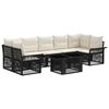 vidaXL Gartensofa-set 8 stk. Schwarz und Cremewei&szlig; Poly-Rattan