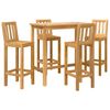 vidaXL Outdoor Bar Set 5 pcs Unbehandelt Massivholz Teak