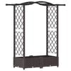vidaXL Hochbeet mit Rankgitter und Dach Braun 124 x 40 x 123 cm PP