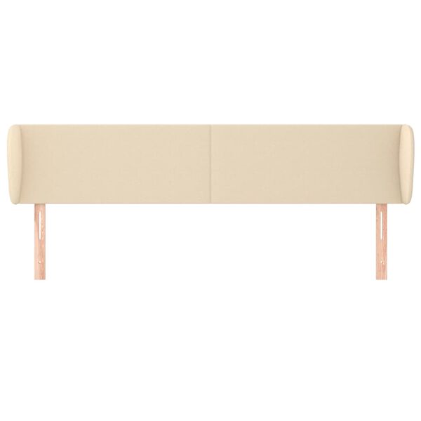 vidaXL Kopfteil mit Ohren Creme 203x23x78/88 cm Stoff