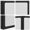 vidaXL Duschwand Schwarz 120 x 2 x 117 cm Aluminium und PP