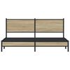 vidaXL Metallbett ohne Matratze Sonoma-Eiche 180x200 cm