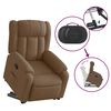 vidaXL Relaxsessel mit Aufstehhilfe Braun Stoff