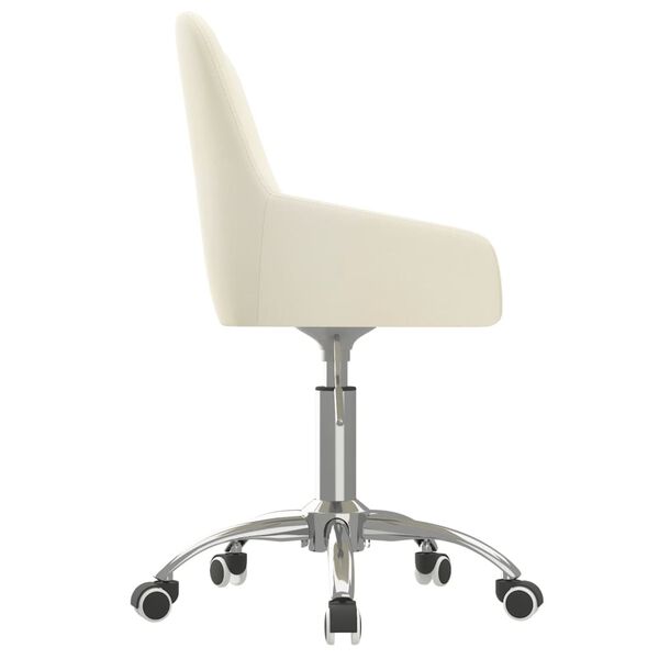 vidaXL B&uuml;rostuhl Drehbar Creme Stoff