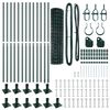 vidaXL Zaun mit Pfosten Gr&uuml;n 1 x 25 m Stahl und PVC