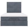 vidaXL Ottoman-Bett mit Matratzen Dunkelgrau 120x200 cm Samt
