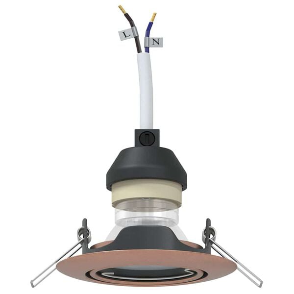 vidaXL Spotlights mit Strahlern 12 pcs Kupfer 9 x 9 cm Metall