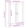 vidaXL B&uuml;cherschrank Altholz-Optik 82,5x30,5x115 cm Holzwerkstoff
