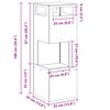 vidaXL Feuerstelle Braun 35 x 35 x 100 cm Stahl