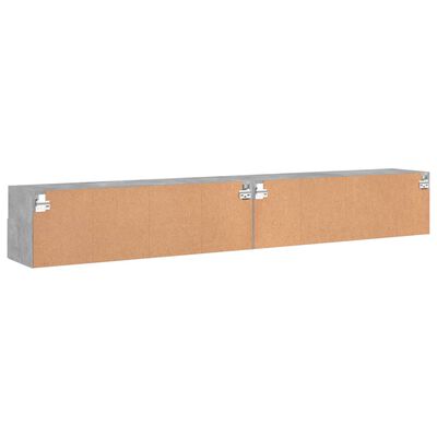 vidaXL TV-Wandschränke 2 Stk. Betongrau 100x30x30 cm Holzwerkstoff