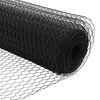 vidaXL Zaunpfosten Grau 100 x 0,4 m (13 mm Maschenweite) Stahl und PVC