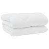 vidaXL Winterbettdecke mit Kissen 3 pcs Wei&szlig; Mikrofaser