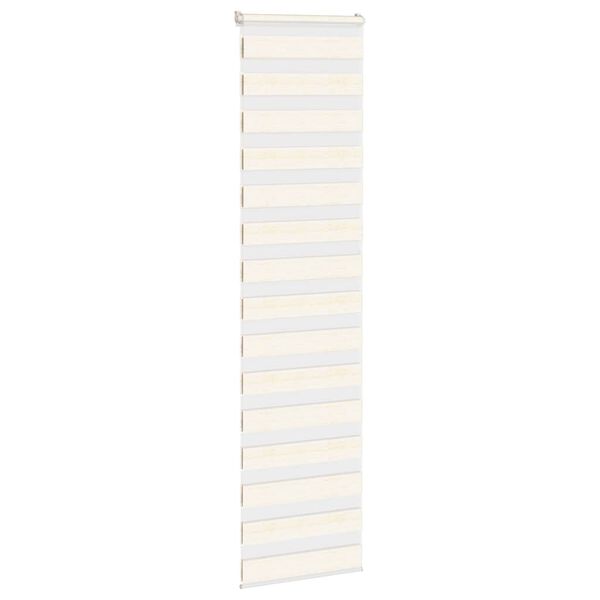 vidaXL Doppelrollo Marmorbeige 55x200 cm Stoffbreite 50,9 cm Polyester