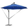 vidaXL Sonnenschirm mit LED-Lichtleisten Azurblau 294 x 294 x 248 cm
