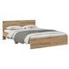 vidaXL Bettrahmen Artisan-Eiche 120 x 190 cm Holzwerkstoff
