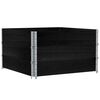 vidaXL Paletten-Aufsatzrahmen 3 Stk. Schwarz 100x100 Massivholz Kiefer