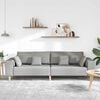 Stoffsofa mit Kissen Wolken-Grau 208 cm Stoff