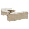 vidaXL Gartensofa-set 8 Stk. Beige Poly-Rattan