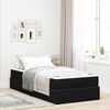 vidaXL Bettgestell mit Matratze mit Matratze 2 pcs Schwarz Samt