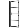 vidaXL Faltbare Duschkabine ESG 120x140 cm Schwarz