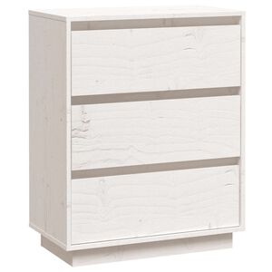 vidaXL Sideboard Wei&szlig; 60x34x75 cm Massivholz Kiefer