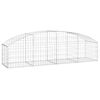 vidaXL Gabione mit Hochbogen 200x50x40/60 cm Verzinktes Eisen