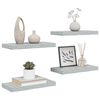 vidaXL Schweberegale 4 Stk. Betongrau 50x23x3,8 cm MDF